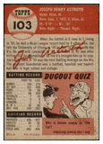 1953 Topps Baseball #103 Joe Astroth A's EX-MT 494140