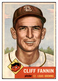 1953 Topps Baseball #203 Cliff Fannin Browns EX-MT 494145