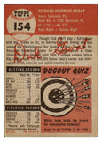 1953 Topps Baseball #154 Dick Groat Pirates EX+/EX-MT 494151