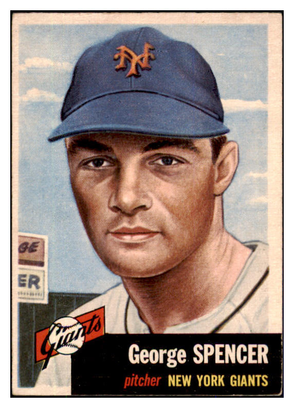 1953 Topps Baseball #115 George Spencer Giants EX+/EX-MT 494152