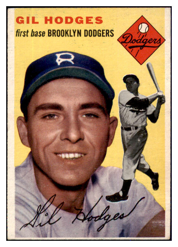 1954 Topps Baseball #102 Gil Hodges Dodgers EX 494156