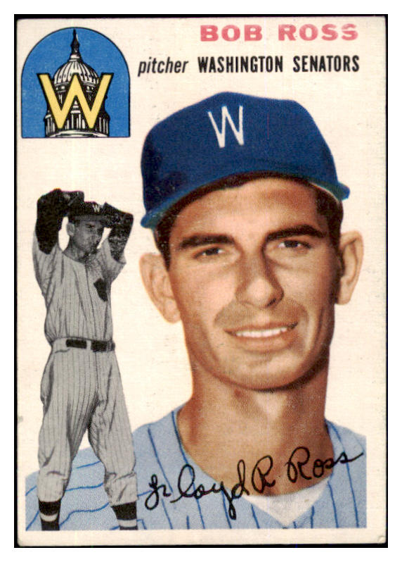 1954 Topps Baseball #189 Bob Ross Senators EX+/EX-MT 494159