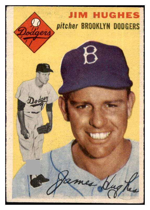 1954 Topps Baseball #169 Jim Hughes Dodgers EX+/EX-MT 494162