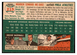 1954 Topps Baseball #215 Ed McGhee A's EX-MT 494165