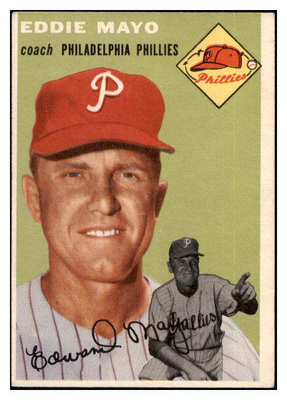 1954 Topps Baseball #247 Eddie Mayo Phillies EX+/EX-MT 494166