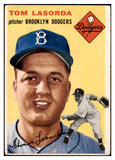 1954 Topps Baseball #132 Tom Lasorda Dodgers VG 494176