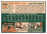 1954 Topps Baseball #132 Tom Lasorda Dodgers VG 494176