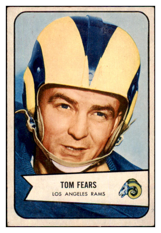 1954 Bowman Football #020 Tom Fears Rams EX-MT 494177