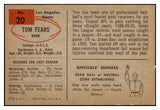 1954 Bowman Football #020 Tom Fears Rams EX-MT 494177