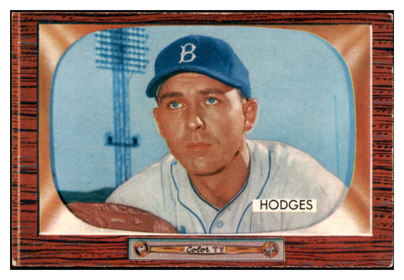 1955 Bowman Baseball #158 Gil Hodges Dodges EX-MT 494181