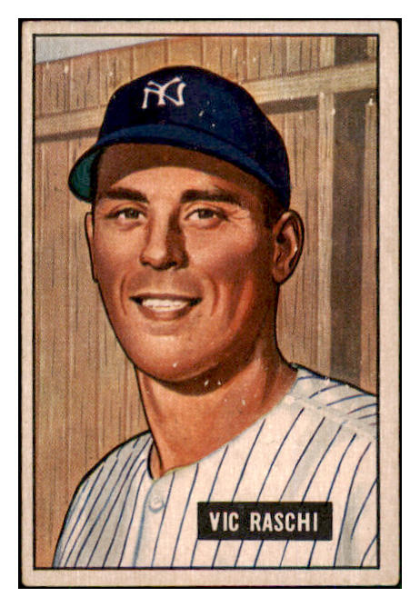 1951 Bowman Baseball #025 Vic Raschi Yankees VG-EX 494193