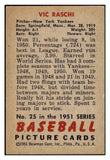 1951 Bowman Baseball #025 Vic Raschi Yankees VG-EX 494193
