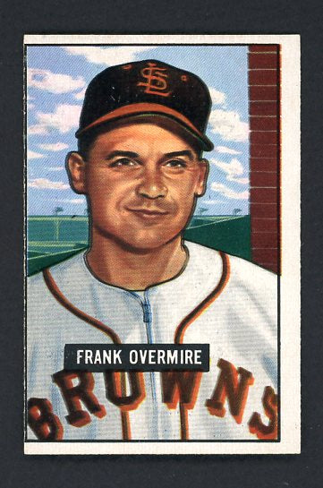 1951 Bowman Baseball #280 Frank Overmire Yankees VG 494194