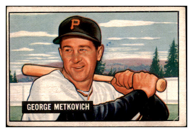 1951 Bowman Baseball #274 George Metkovich Pirates VG-EX 494197