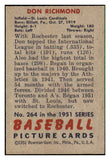 1951 Bowman Baseball #264 Don Richmond Cardinals VG-EX 494199