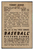 1952 Bowman Baseball #061 Tommy Byrne Browns EX+/EX-MT 494205