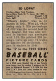 1952 Bowman Baseball #017 Eddie Lopat Yankees EX-MT 494212