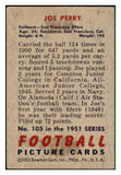 1951 Bowman Football #105 Joe Perry 49ers VG 494215
