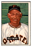 1951 Bowman Baseball #272 Billy Meyer Pirates PR-FR 494218