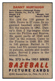 1951 Bowman Baseball #273 Danny Murtaugh Pirates VG-EX 494228