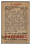 1951 Bowman Baseball #281 Al Widmar Browns VG-EX 494229