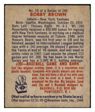 1949 Bowman Baseball #019 Bobby Brown Yankees EX-MT 494245