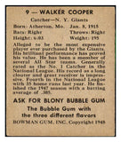 1948 Bowman Baseball #009 Walker Cooper Giants EX-MT 494253
