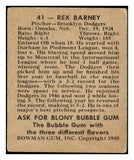 1948 Bowman Baseball #041 Rex Barney Dodgers VG-EX 494259