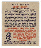 1949 Bowman Baseball #019 Bobby Brown Yankees EX-MT 494266