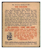 1949 Bowman Baseball #035 Vic Raschi Yankees Good 494273