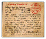 1950 Bowman Baseball #010 Tommy Henrich Yankees VG 494277