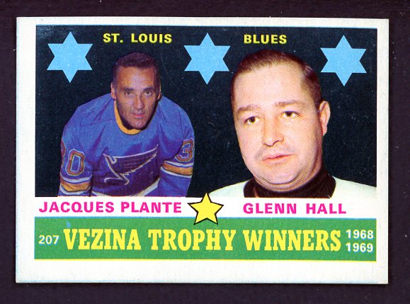 1969 O Pee Chee Hockey #207 Jacques Plante Glenn Hall NR-MT 494396