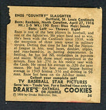 1950 Drakes #036 Enos Slaughter Cardinals Fair paper loss 494428