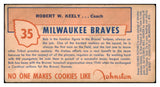 1954 Johnston Cookies #035 Bob Keely Braves VG 494486