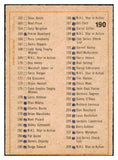 1972 O Pee Chee Hockey #190 Checklist 2 EX-MT marked 494516