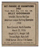 1951 Berk Ross #003-2 Billy Goodman Red Sox EX-MT 494538