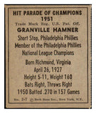1951 Berk Ross #002-7 Granny Hamner Phillies EX-MT 494541