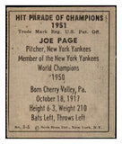 1951 Berk Ross #003-5 Joe Page Yankees EX-MT 494547