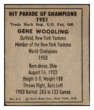 1951 Berk Ross #004-1 Gene Woodling Yankees EX 494557