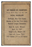 1952 Berk Ross Don Mueller Giants FR-GD 494571