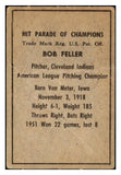 1952 Berk Ross Bob Feller Indians GD-VG 494581