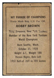 1952 Berk Ross Bobby Brown Yankees GD-VG 494584