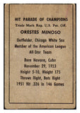 1952 Berk Ross Minnie Minoso White Sox VG 494594