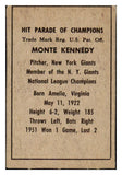1952 Berk Ross Monte Kennedy Giants VG 494602