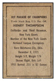 1952 Berk Ross Hank Thompson Giants VG-EX 494604
