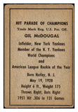 1952 Berk Ross Gil McDougald Yankees VG-EX 494605