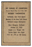 1952 Berk Ross Bobby Thomson Giants VG-EX 494623