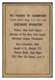1952 Berk Ross George Spencer Giants VG-EX 494626