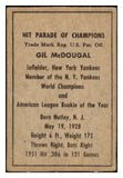 1952 Berk Ross Gil McDougald Yankees EX 494635