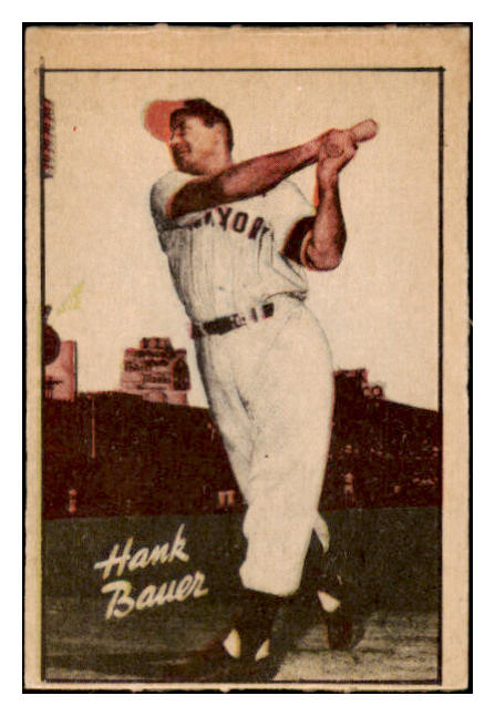 1952 Berk Ross Hank Bauer Yankees EX 494640